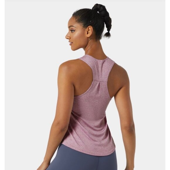 Halara U Neck Racerback Workout Tank Top Sz Large Womens Pink - Picture 2 of 5